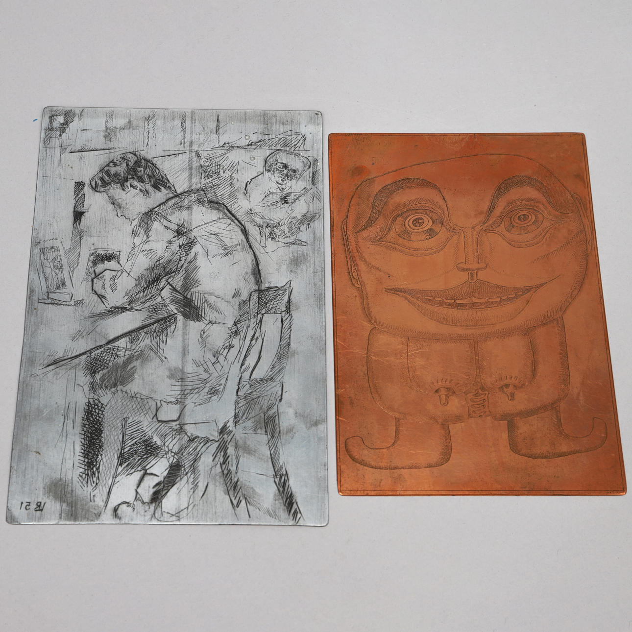 LARS MAGNUS RINGBLOM (1930-2021). Graphic plates, approx. 50 pcs. in copper and zinc.