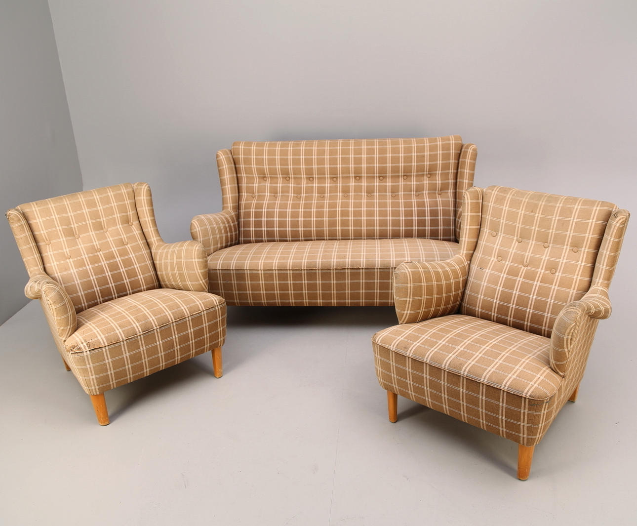 SOFFGRUPP, 3 delar, stil Triva - NK, renoveringsobjekt.