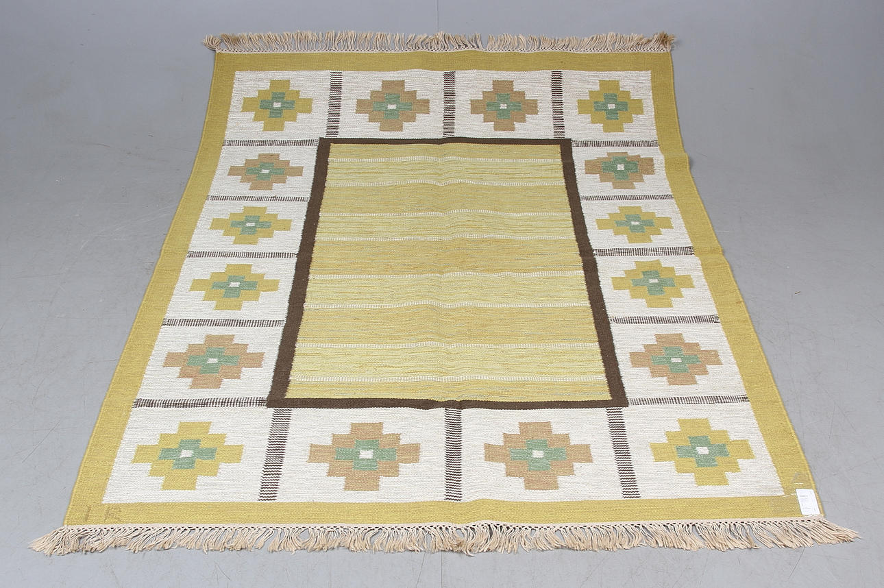 MATTA, röllakan, Ida Rydelius, 1900-talets mitt, signerad IR, ca. 242x175 cm.