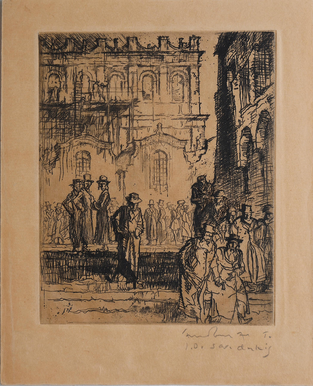 JUAN DE SARIDAKIS. Outside a synagogue.