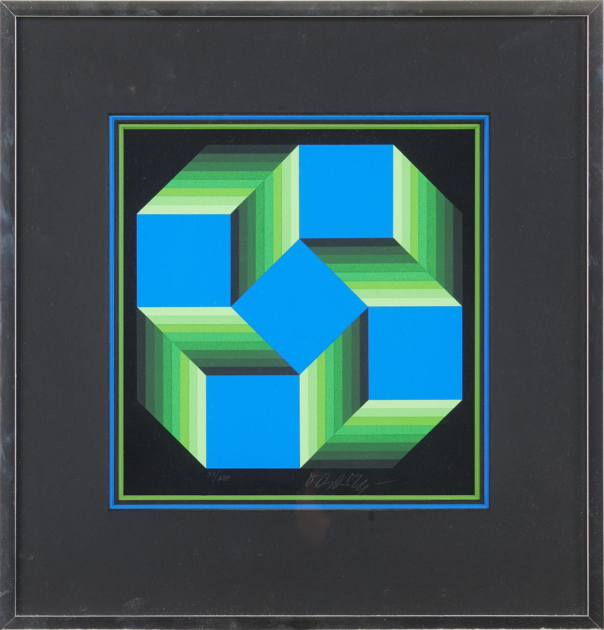 VICTOR VASARELY. "Malom petit", seriegraph, signed, no. 37/200.
