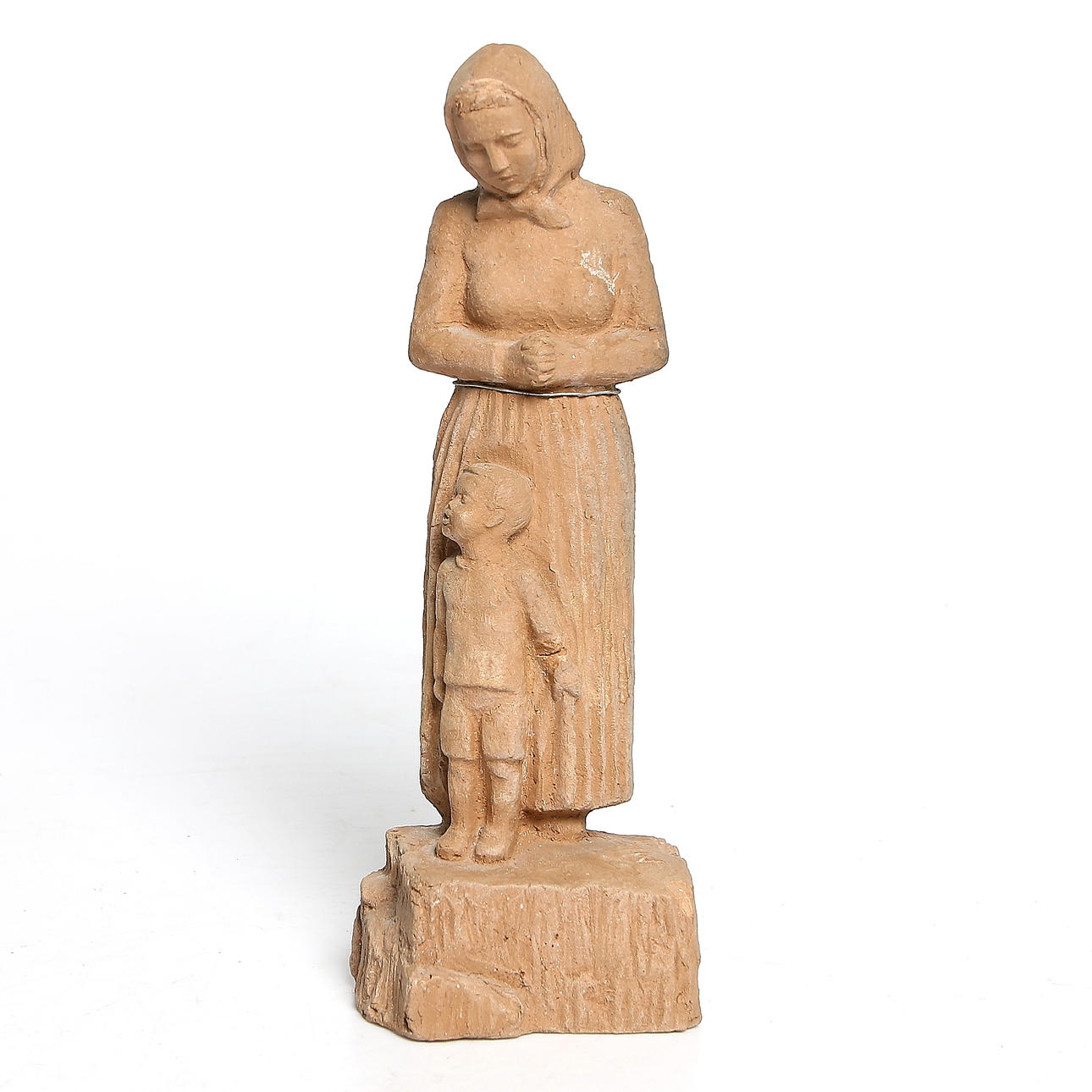 MARCUS LÖVBLAD. Skulptur, terrakotta, monogramsignerad.