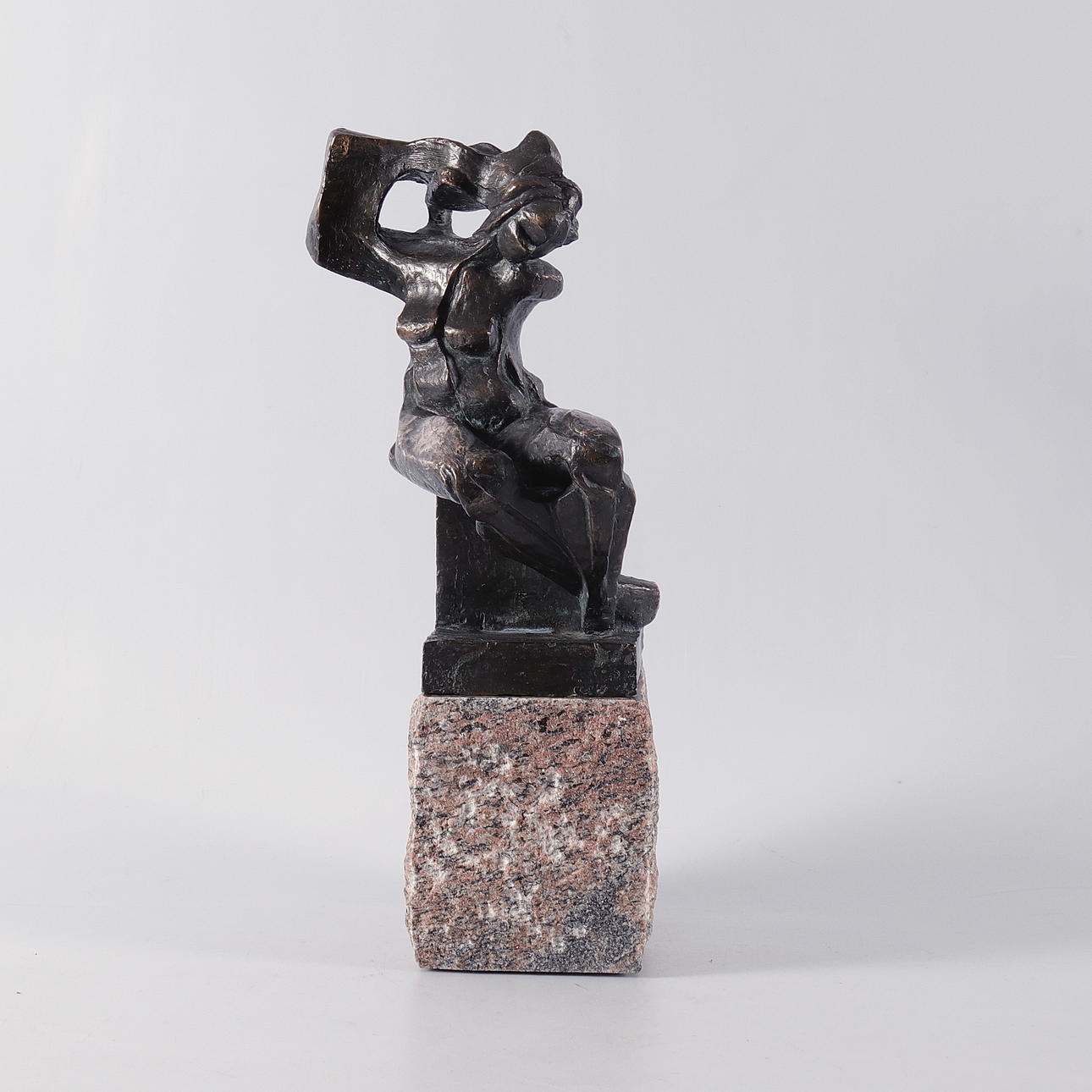 PETER MANDL. Skulptur, brons, "Skymningen".