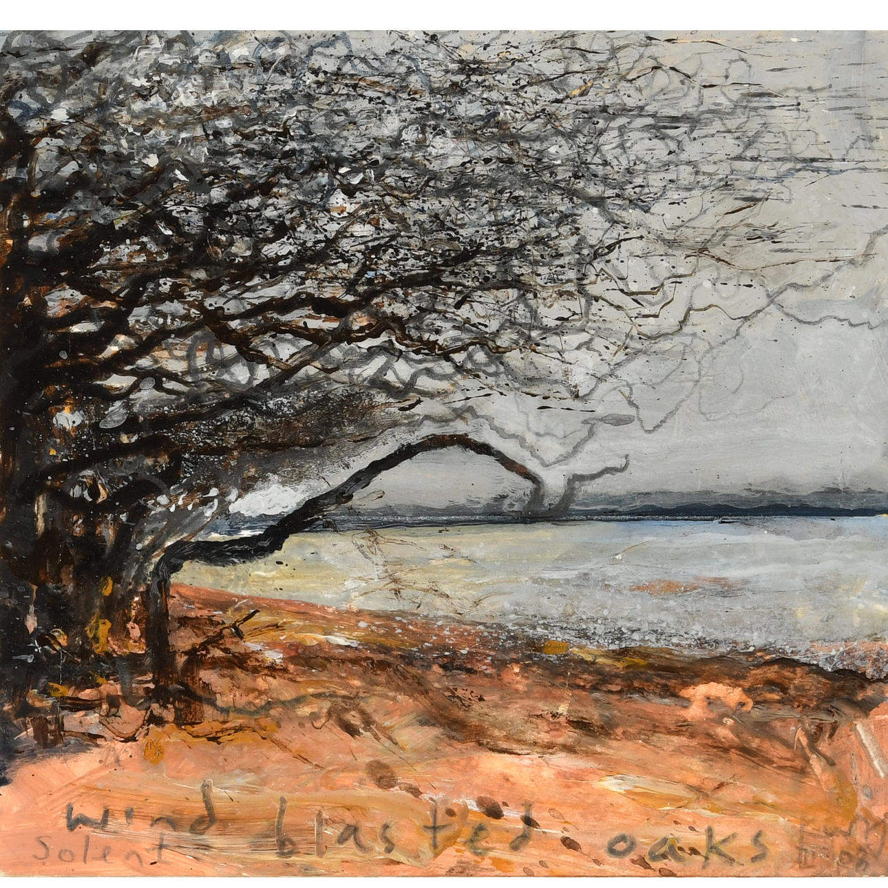 KURT JACKSON (B.1961). WIND BLASTED OAKS, SOLENT.