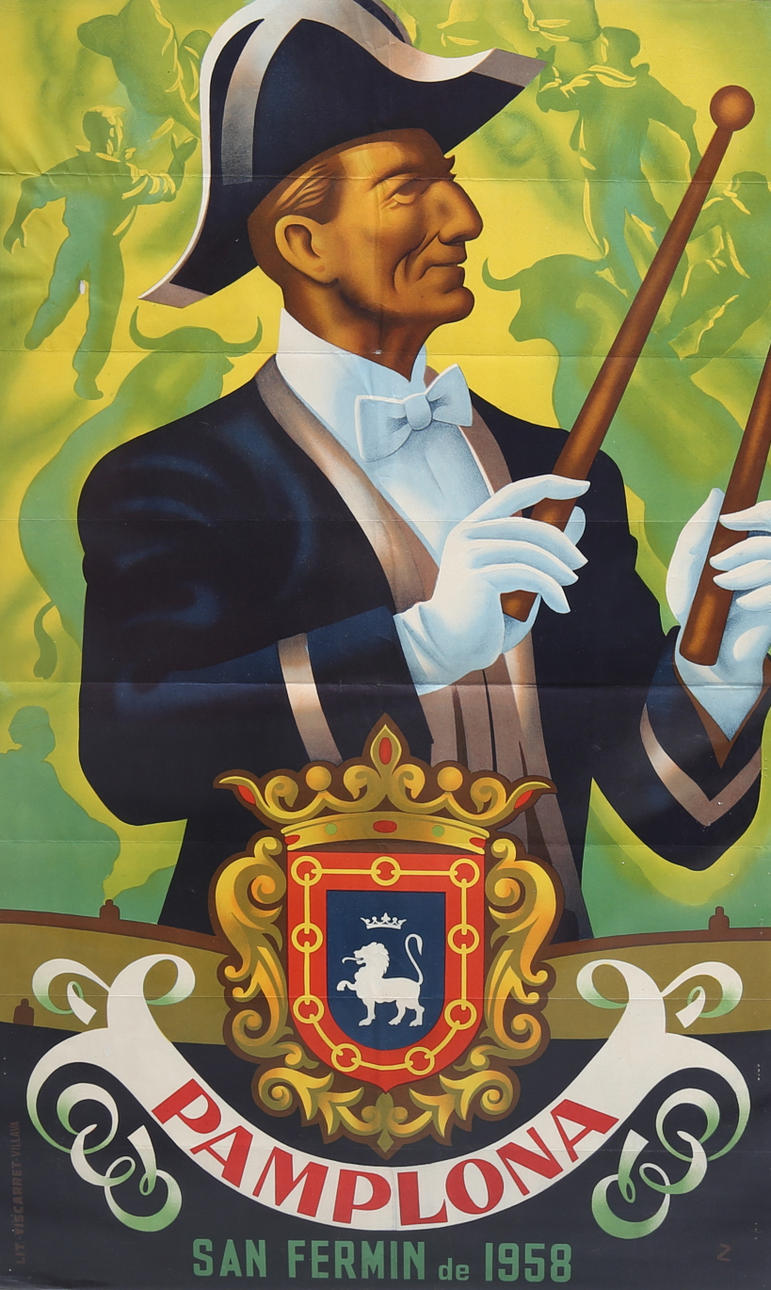 PLAKAT, Pamplona, Spanien, 1958.