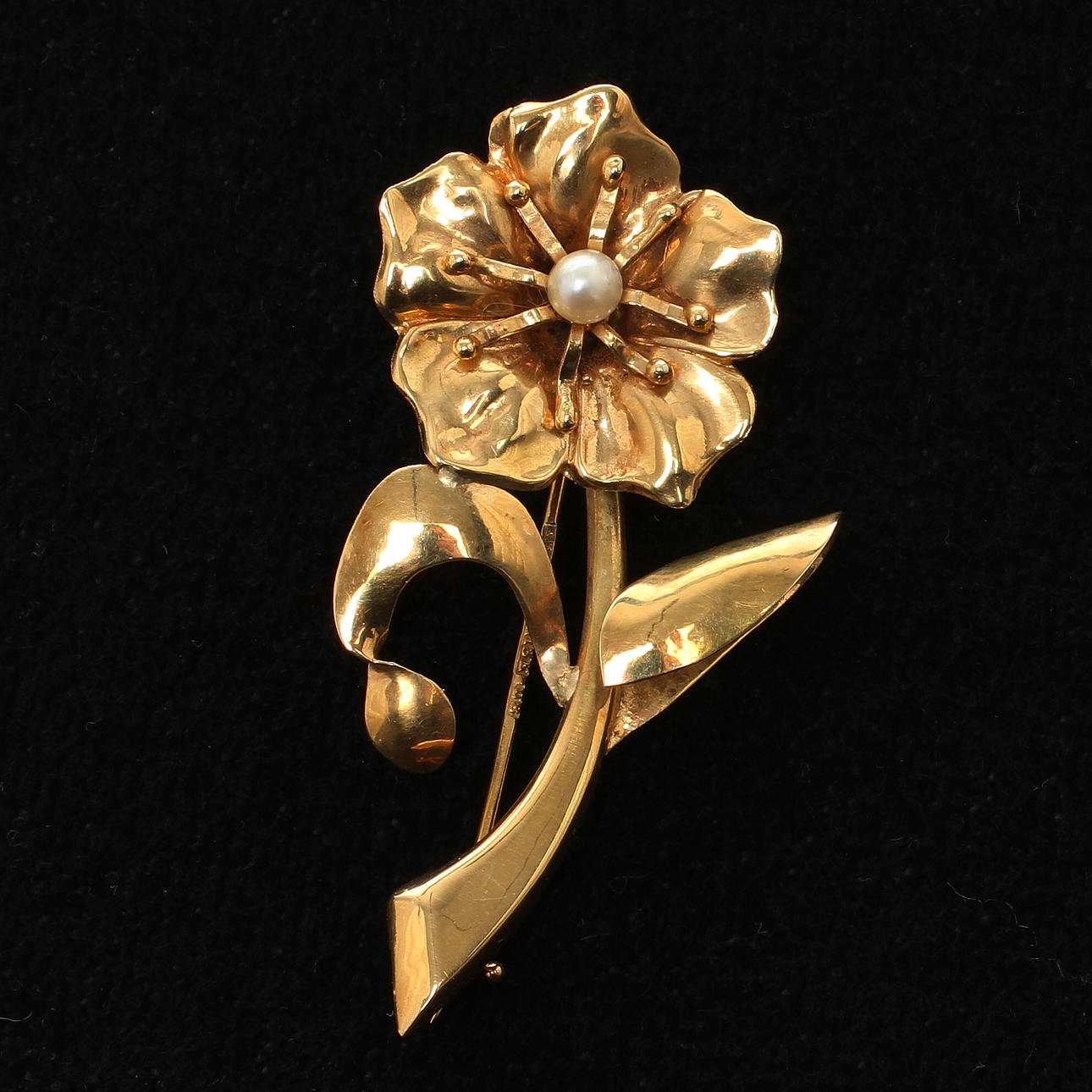 BROSCH, 18k guld, Juvelfabriken Ab Stockholm 1946.