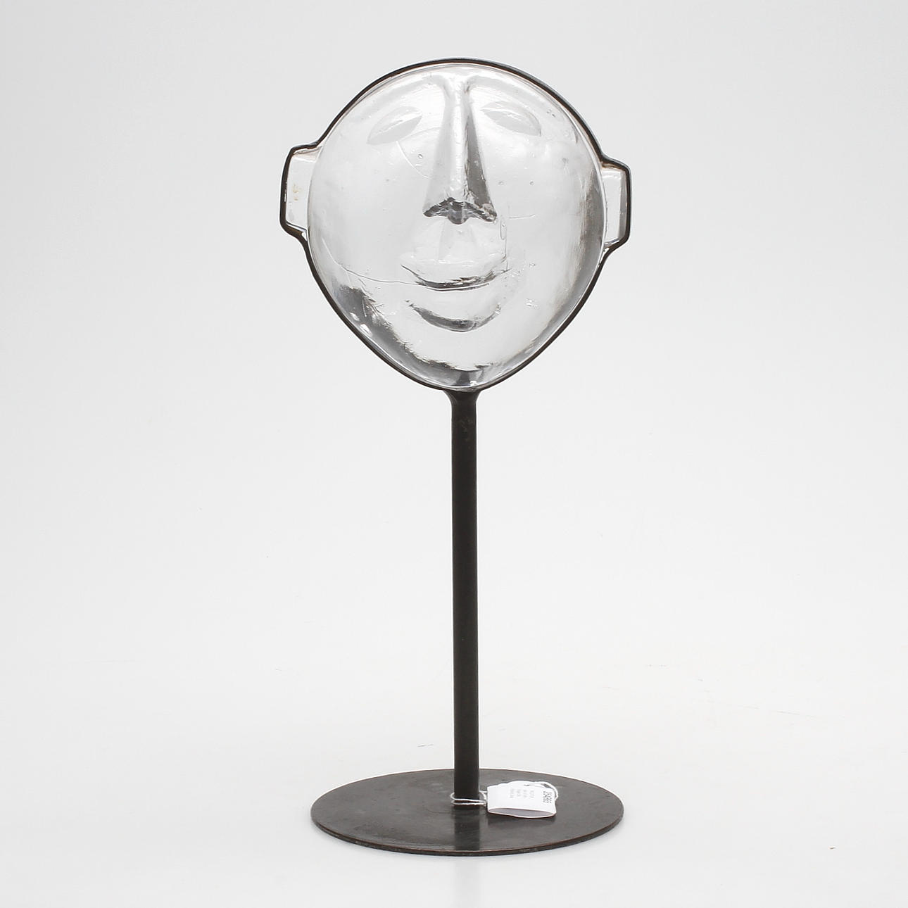 SKULPTUR, glas och järn, troligen Erik Höglund, Boda.