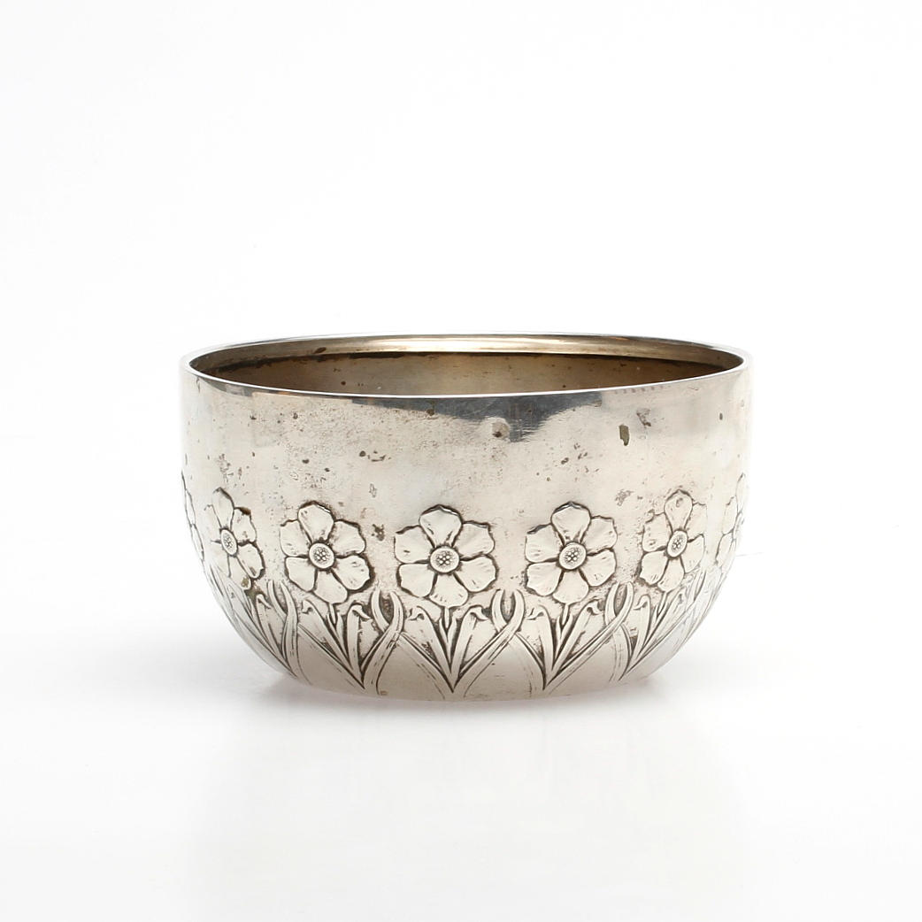 SKÅL, silver, jugend, Stockholm 1905, vikt ca. 167,1 gram.