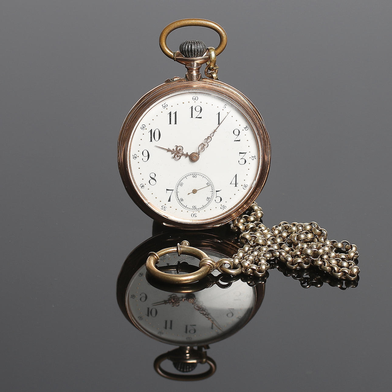 FICKUR, 14k guld, Remontoir Ancre. 1800/1900-tal.