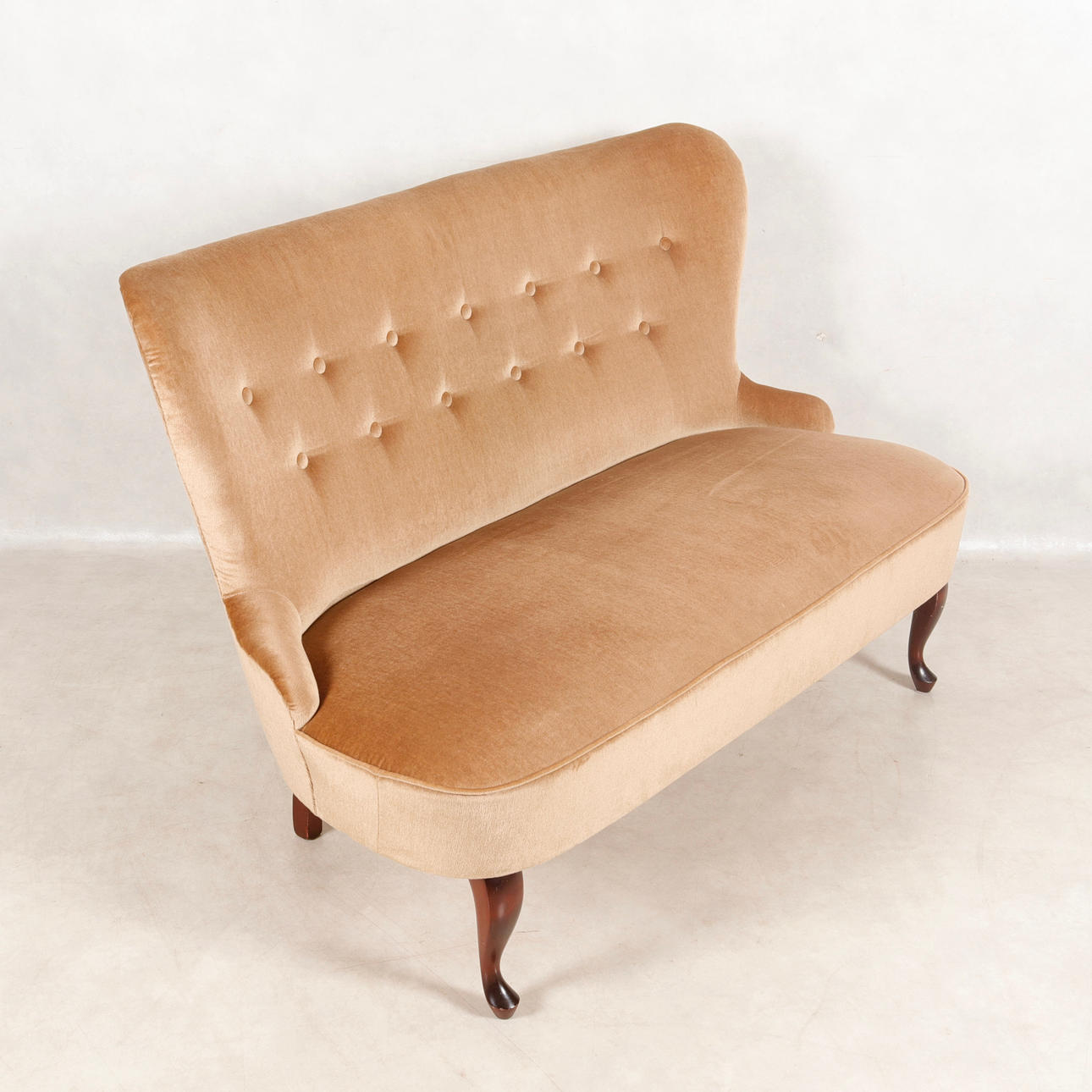 SOFFA, plysch, 1940/50 tal.