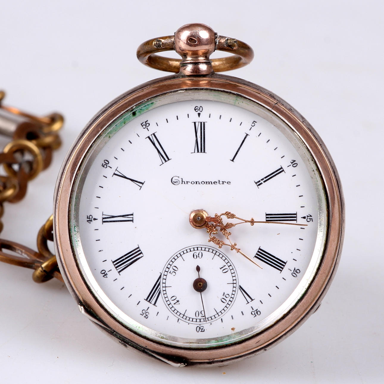 FICKUR, Silver, Chronometre Galonne, Frankrike.