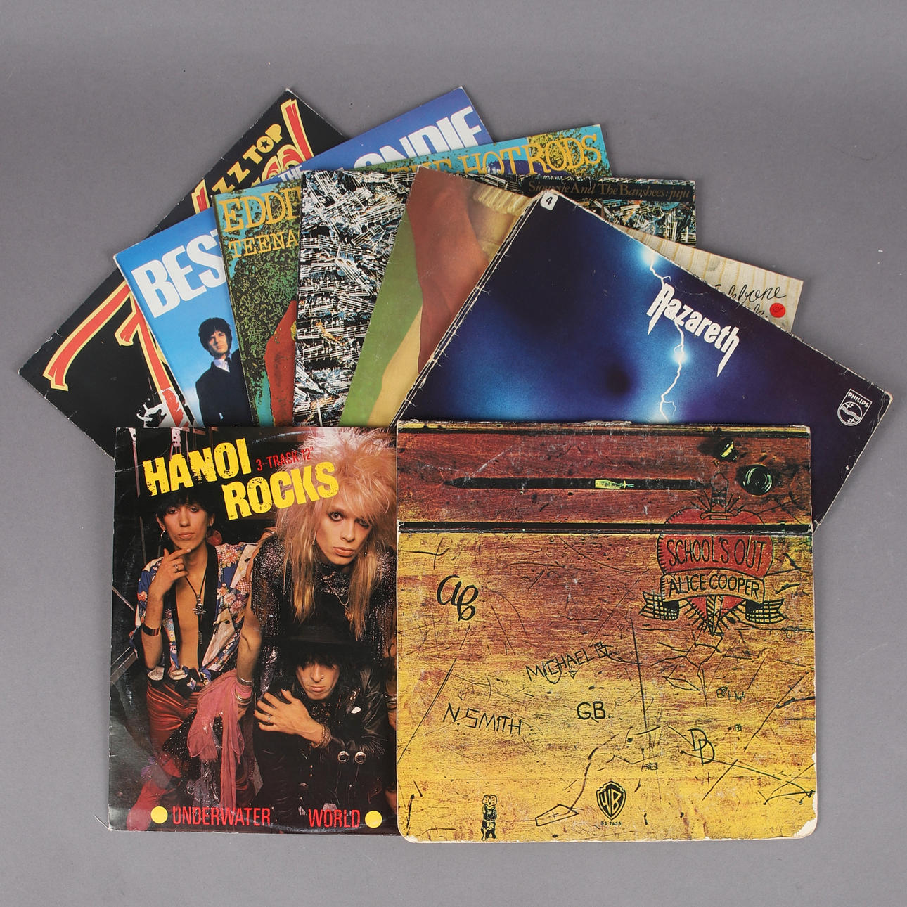 VINYLSKIVOR, rock/hårdrock, bl.a. Hanoi Rocks & Alice Cooper. Övrigt ...