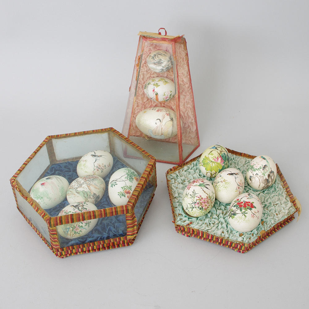 MÅLADE ÄGGSKAL, Kina.