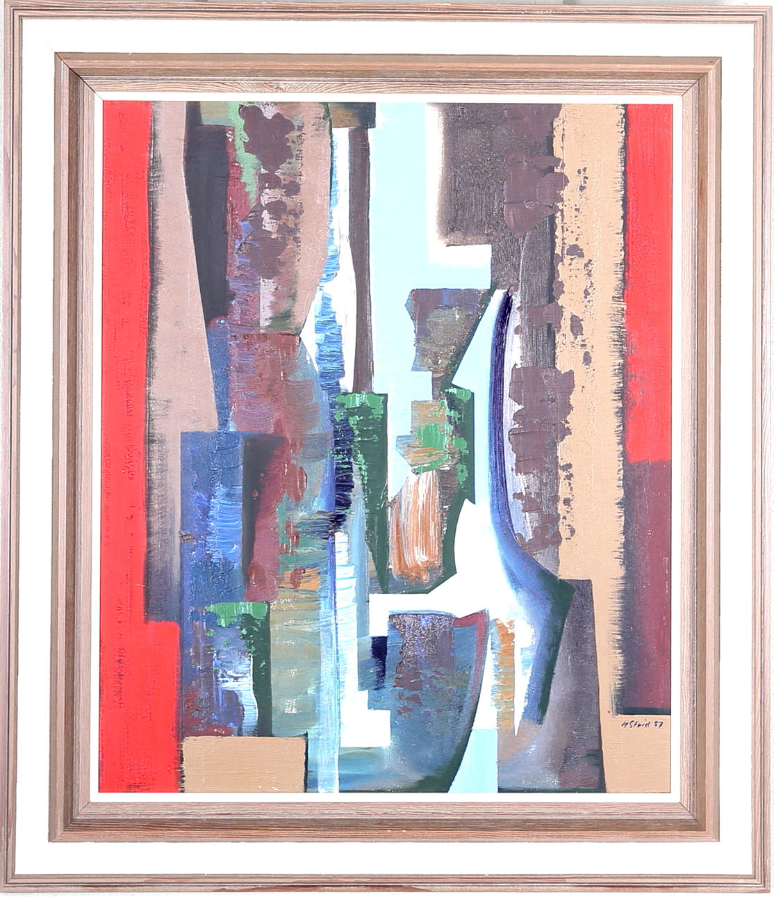 HARDY STRID. Olja på pannå, Stileben, signerad o daterad -57.