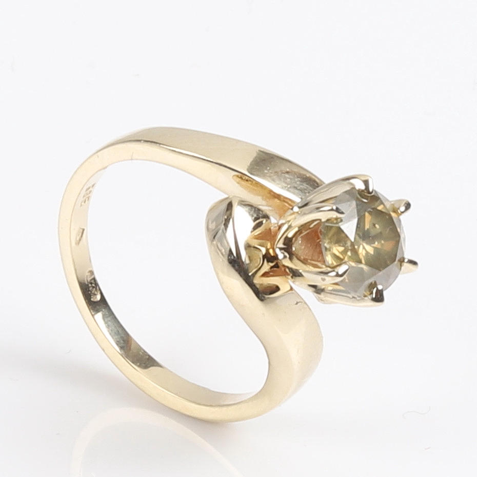 RING, 14K rødguld, Brilliant 1,8 ct.