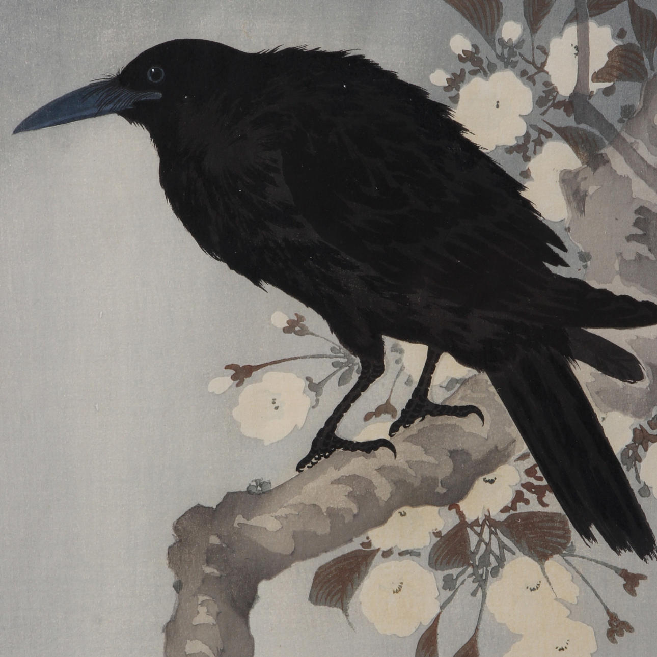 OHARA KOSON. Träsnitt, daterad 1910.