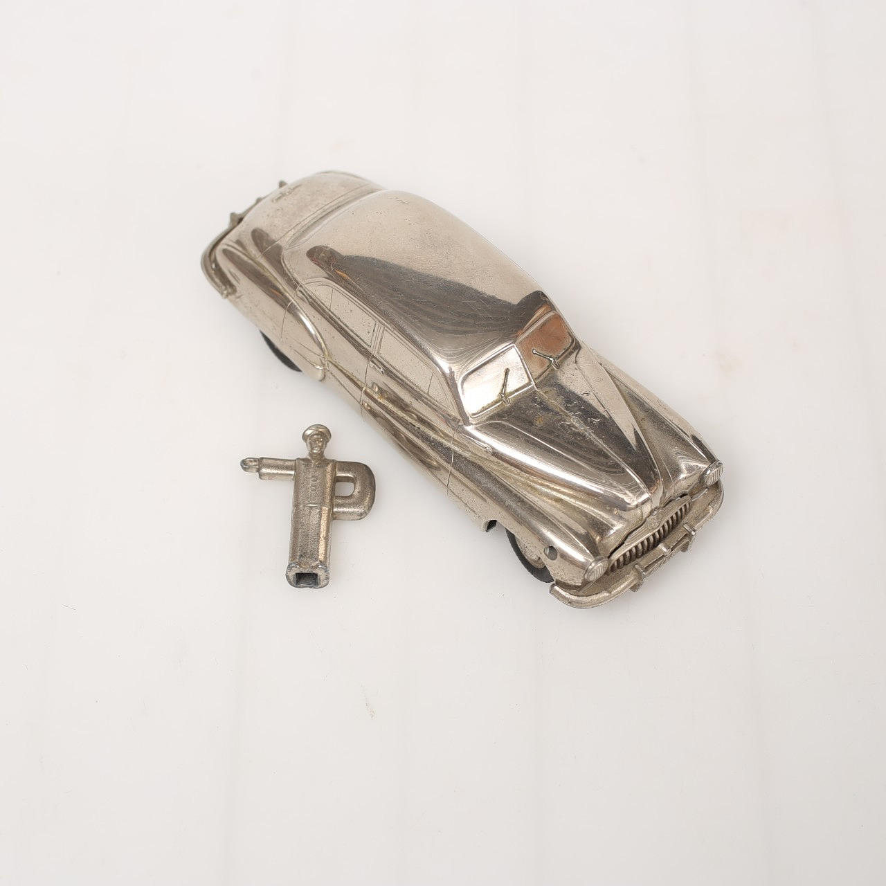 MODEL CAR, silver plated, Buick 405, mechanical, Prämeta, Germany.