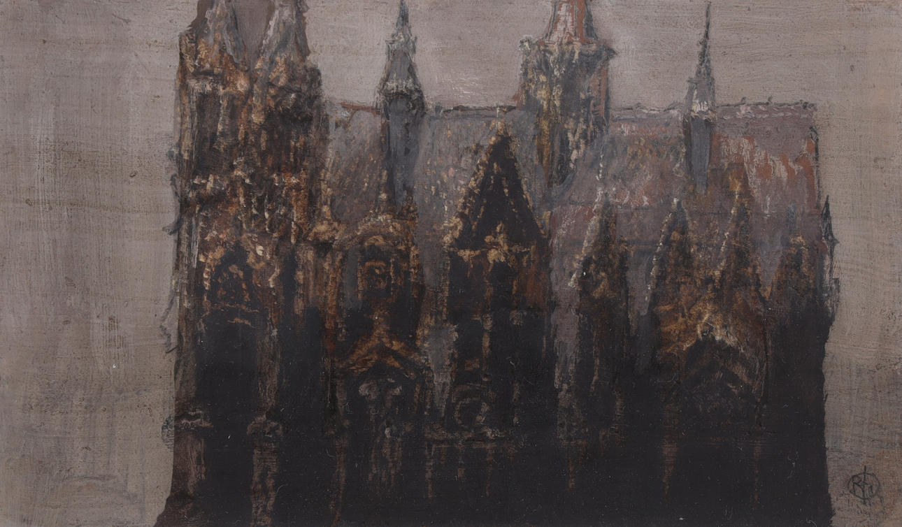 ROJ FRIBERG. Cathedral, mixed media.