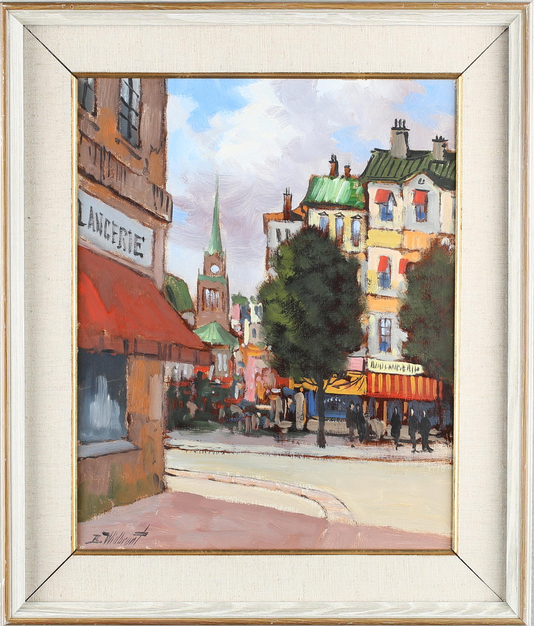 BERTIL WIDBRANT. Stadsmotiv, olja på duk, signerad B Widbrant.