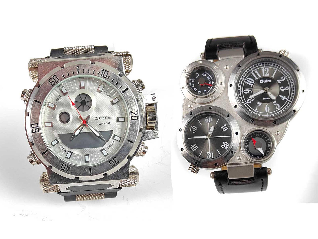 2 OULM und OSKAR EMIL Armbanduhr.