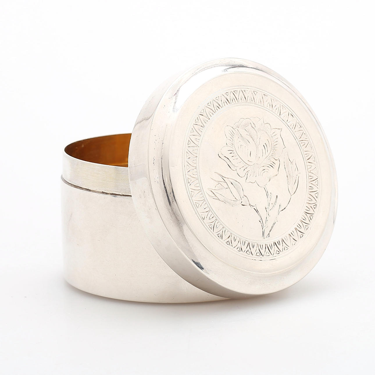 ANDERS JOHAN LIGNELL. Dosa, Silver, 1818, vikt 141 gram.