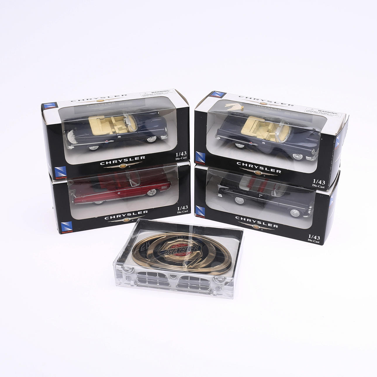 CHRYSLER, Modellautos und Schnalle.