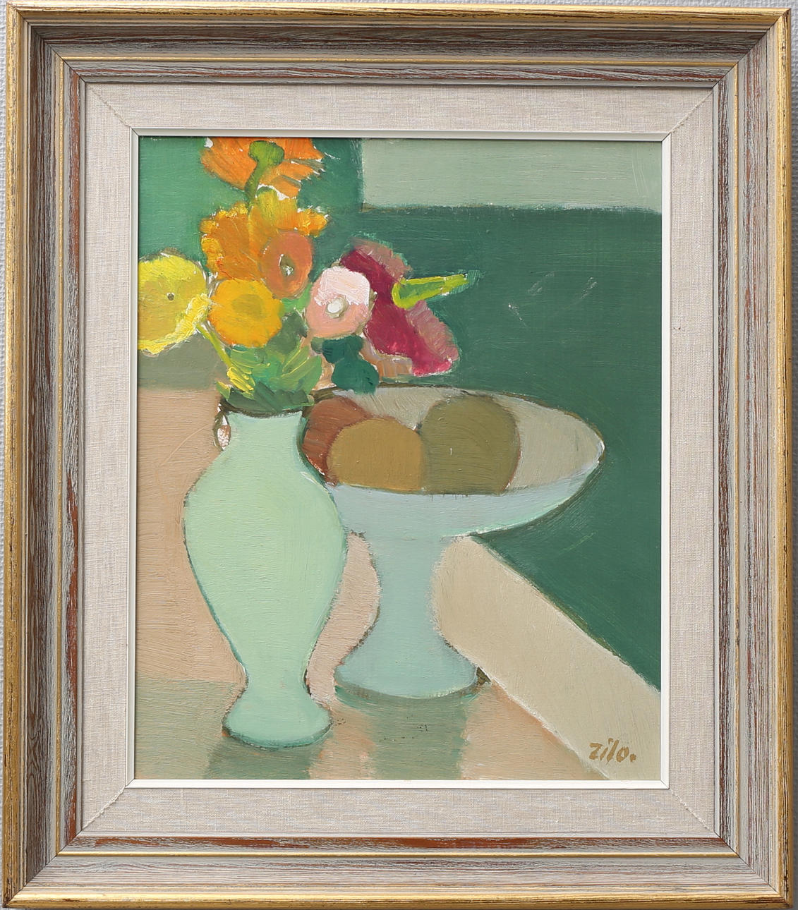 GUNNAR ZILO. Stilleben. Olja på pannå, signerad Zilo.