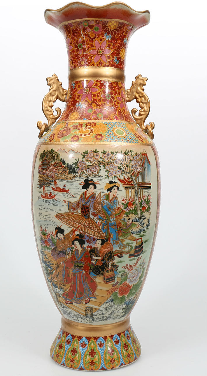 GOLVURNA, porslin, Kina, 1900-2000-tal.