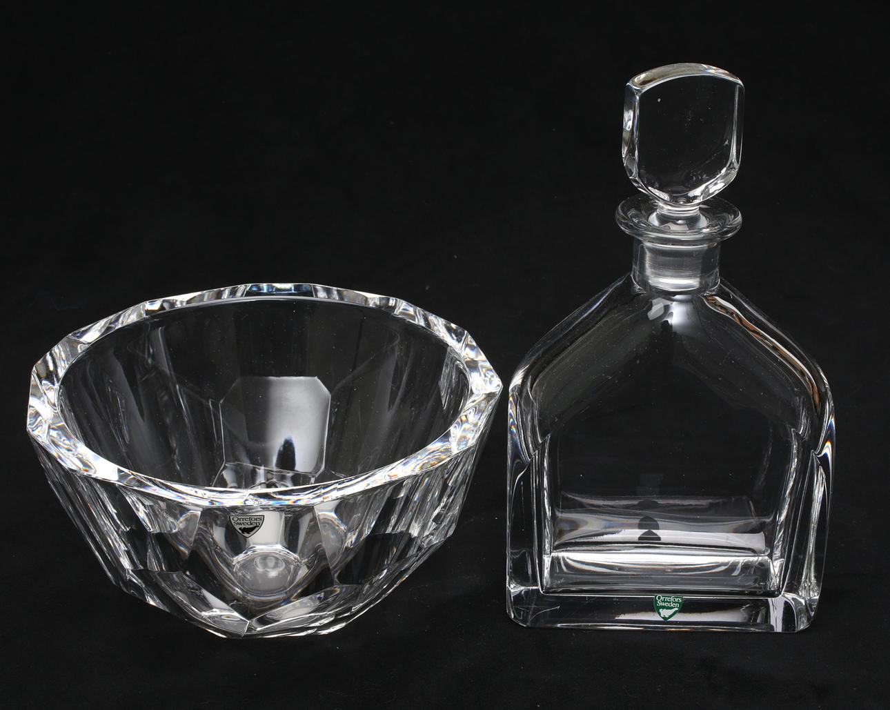 KONSTGLAS, 2 st, Orrefors.