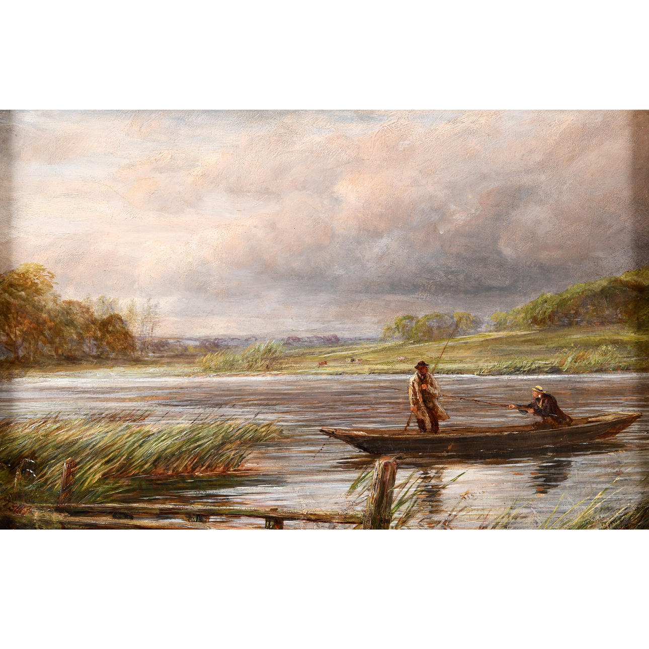 CHARLES THOMAS BURT (1823-1902). ANGLERS IN A PUNT.