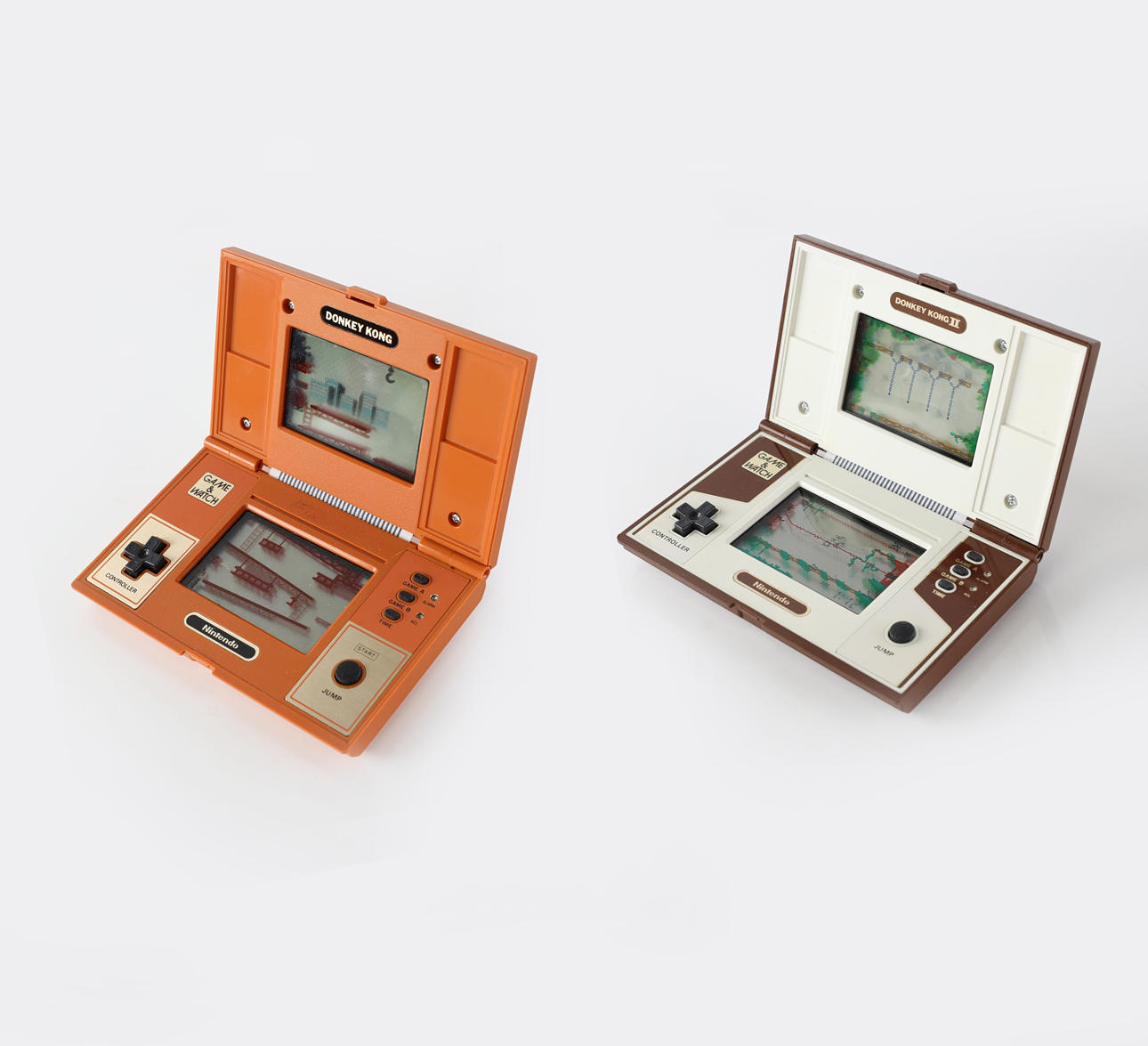 NINTENDO. 2 pcs, Game & Watch, Donkey Kong & Donkey Kong II. Multi
