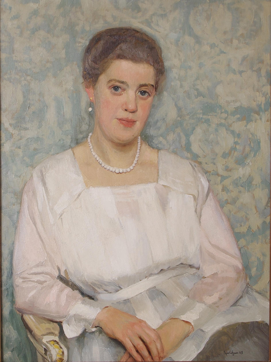 ROBERT LÖFGREN. Kvinnoporträtt, olja på duk, signerad 1919.
