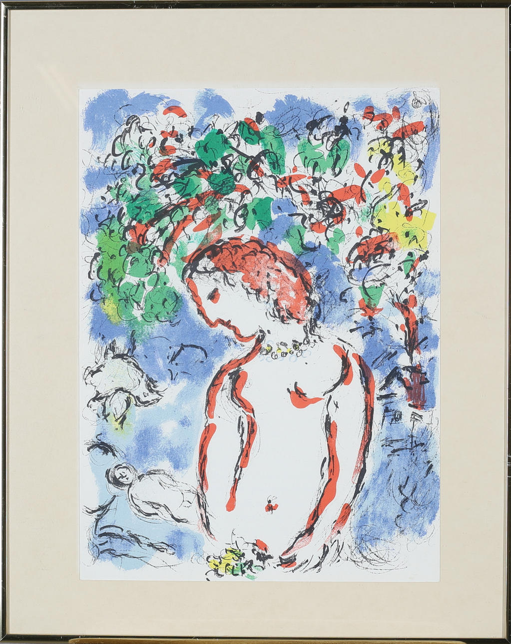 MARC CHAGALL. Efter. Litografiskt tryck, osignerad.