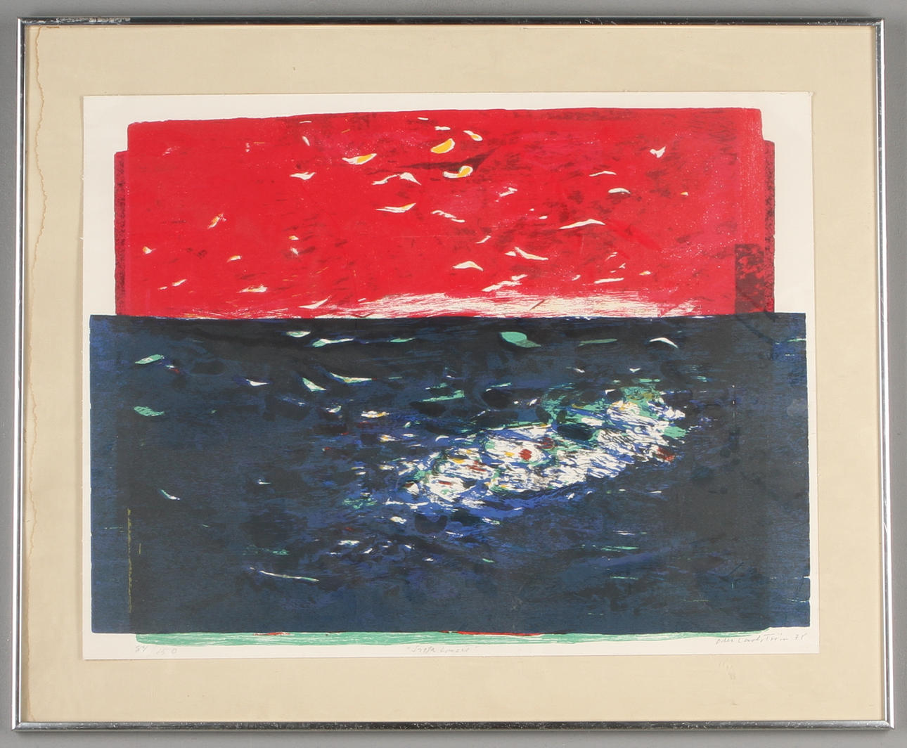 OLLE CARLSTRÖM. Färglitografier, 2 st, signerade och numrerade, 84/150 resp. 66/150.