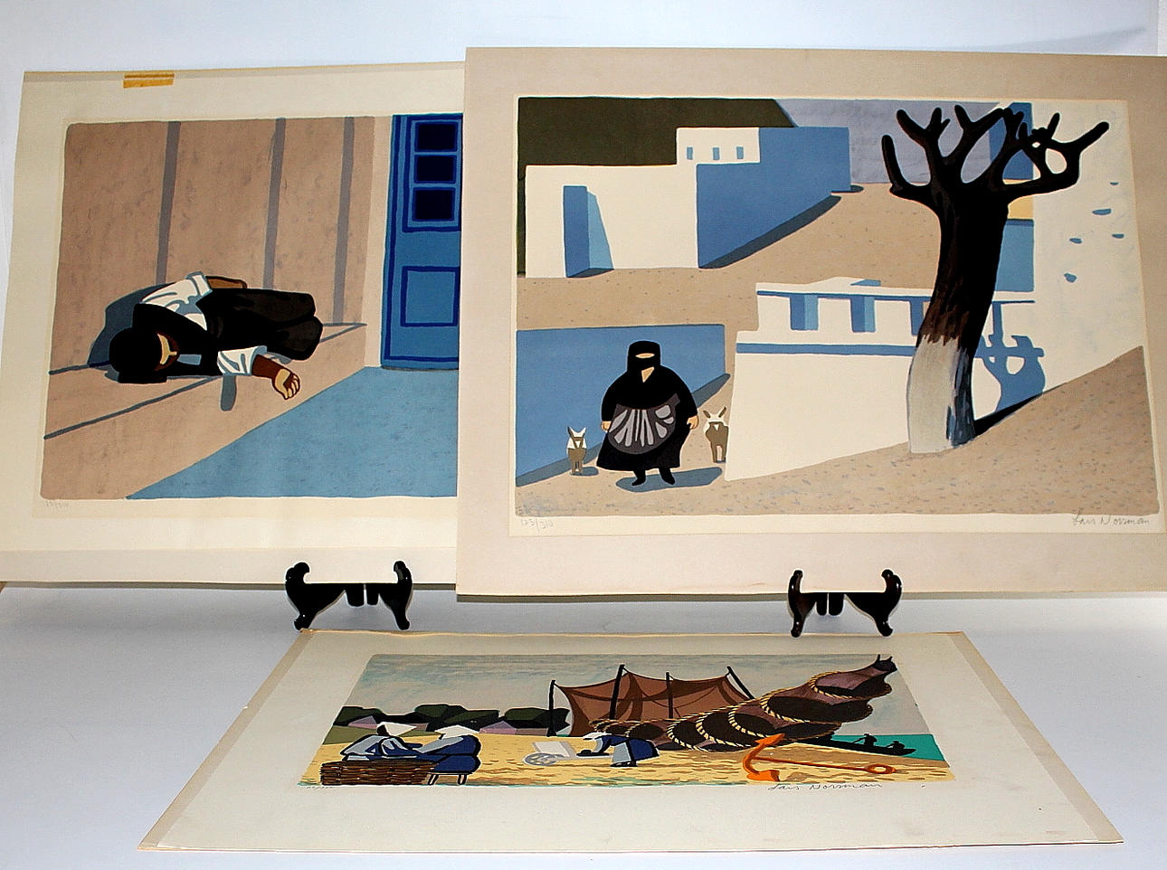 LARS NORRMAN. litografi, 3 st, signerade och numrerade.