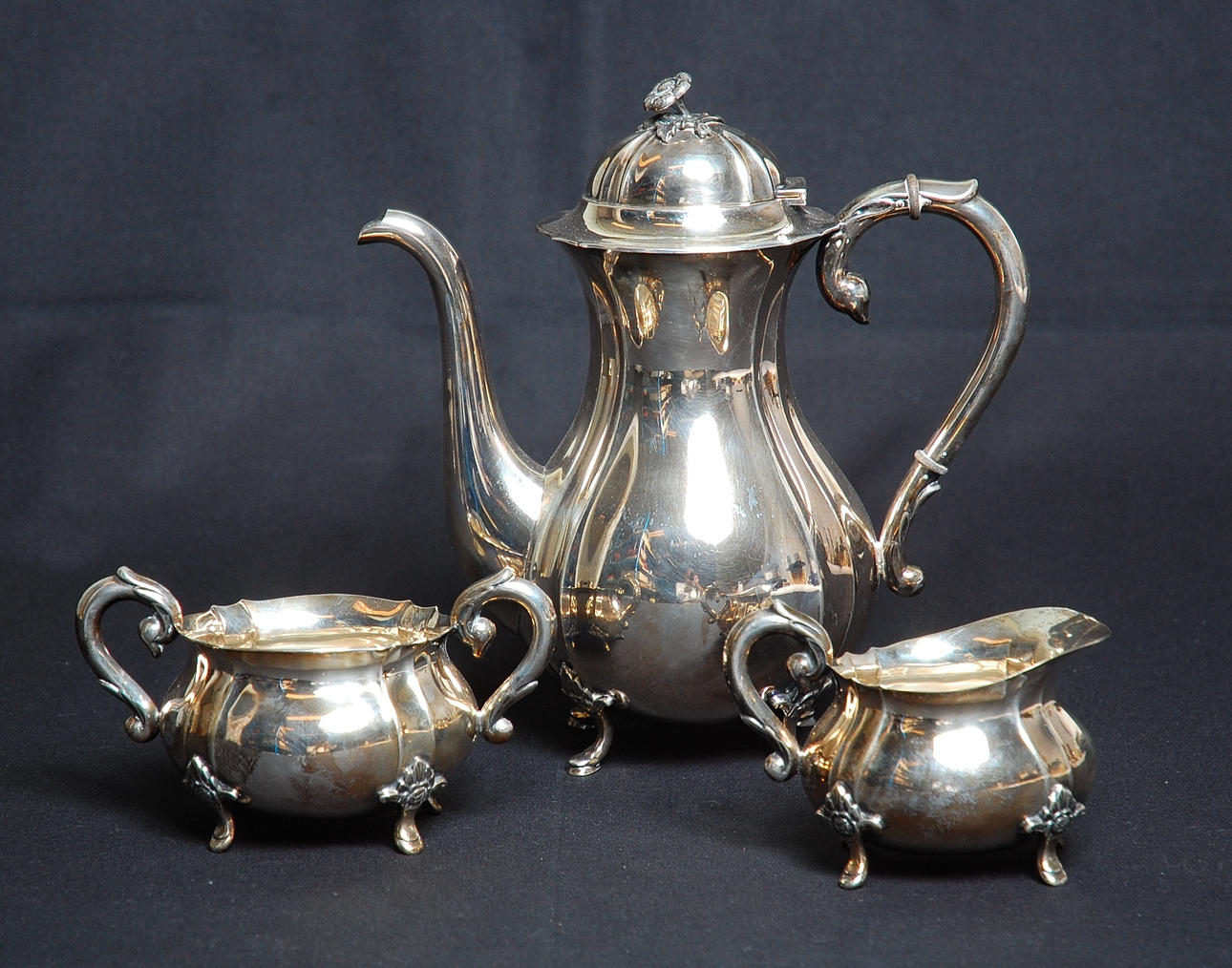 SERVERINGSSET, 3 delar, silver, stämplade Helsingborg,1952, vikt 814 g.