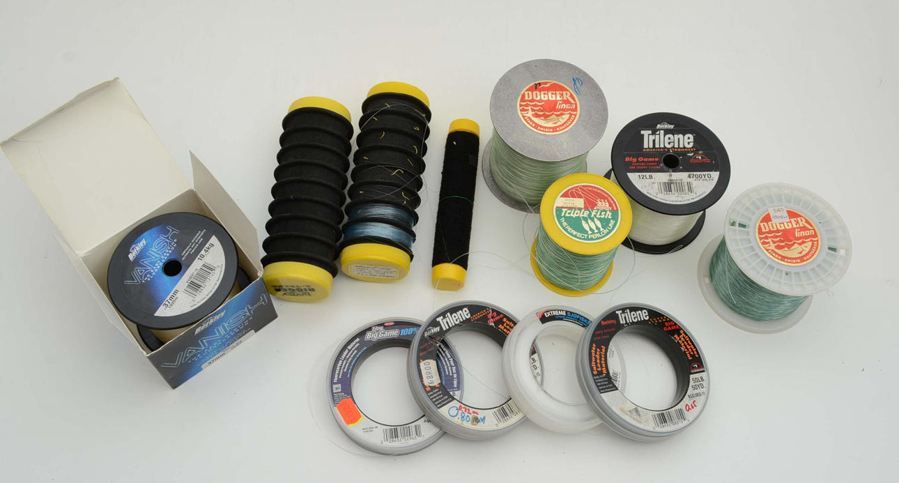 Fisketilbehør. reb store ruller.