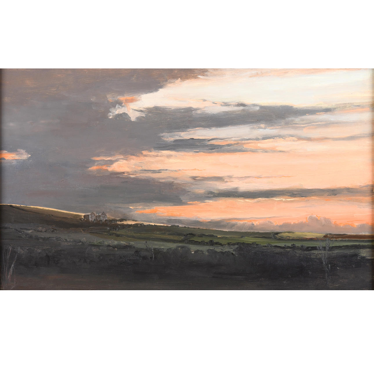 JOHN MILLER (1931-2002). A CORNISH MOOR NEAR SANCREED, SUNSET.