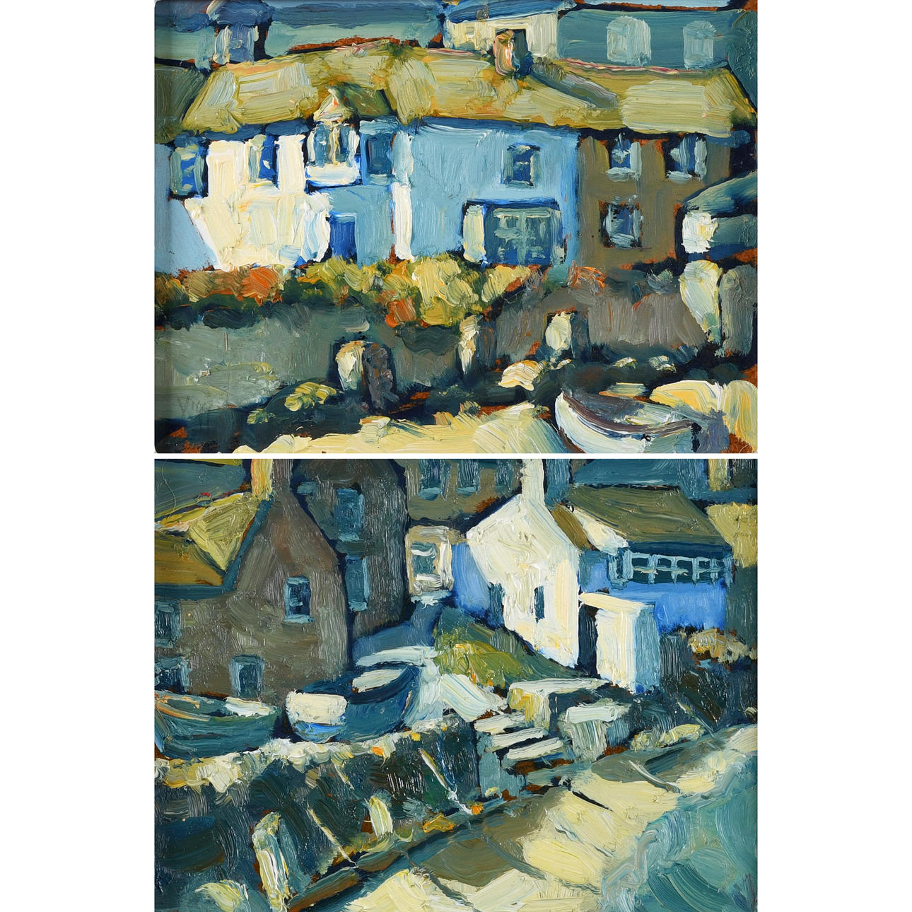 BOB VIGG (1932-2001). COTTAGES AT MOUSEHOLE.