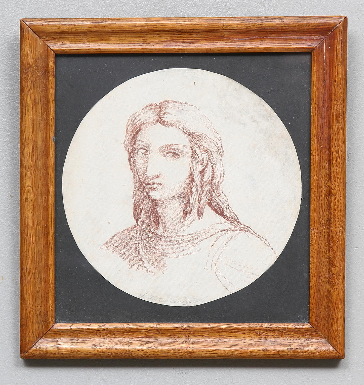 JOHAN TOBIAS SERGEL. Rödkrita, signerad.