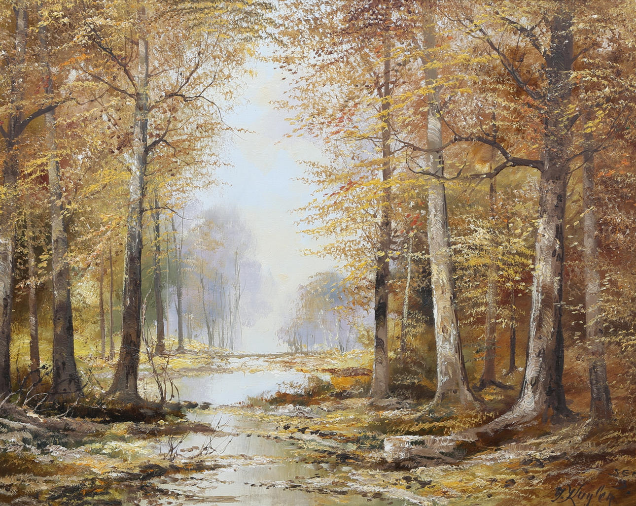 JOSEF KUGLER. Öl auf Leinwand, signiert.