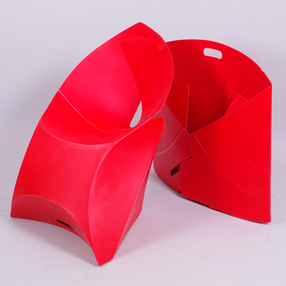 FÅTÖLJER, 1 par, "Flux", röd plast.