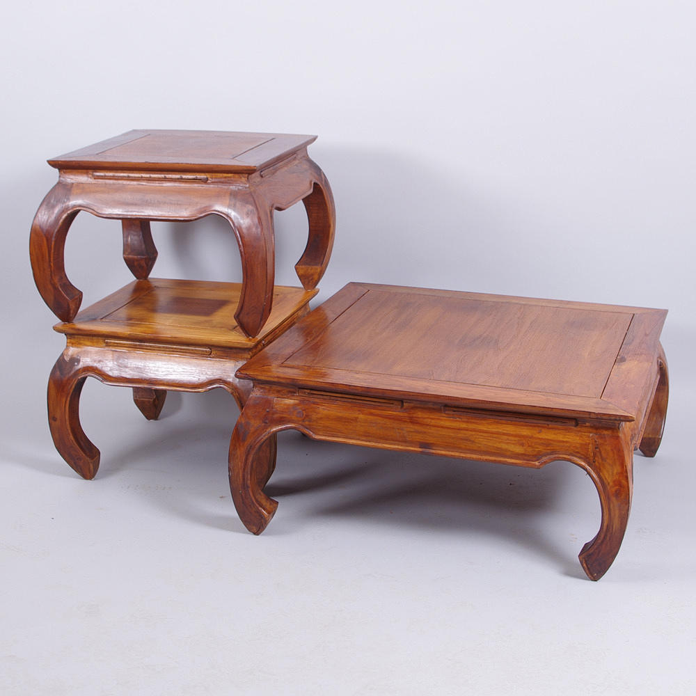 SOFFBORD SAMT 2 LAMPBORD, orientalisk stil, 1900-tal.