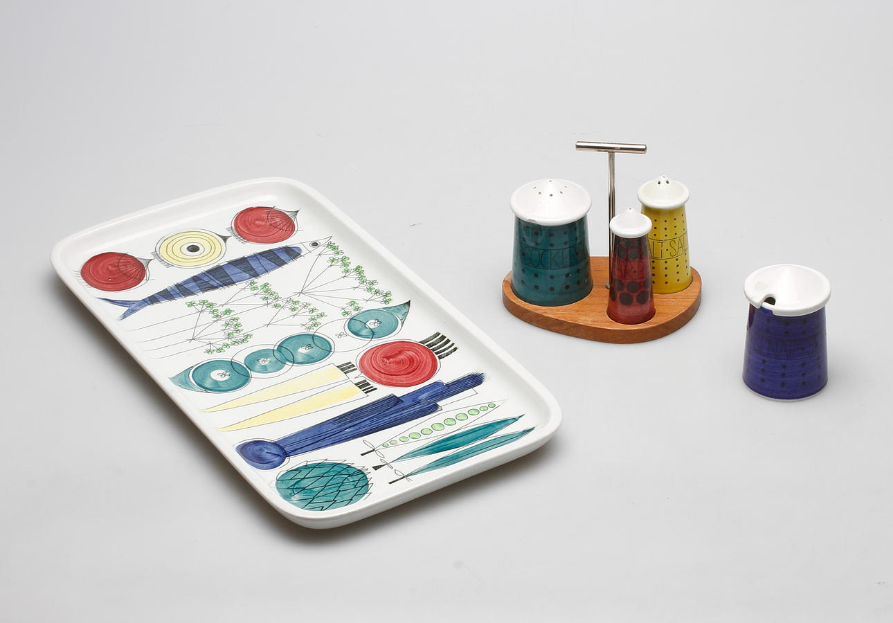 FATS samt SENAPS- och KRYDDKAR, "Picknick", Marianne Westman, Rörstrand.