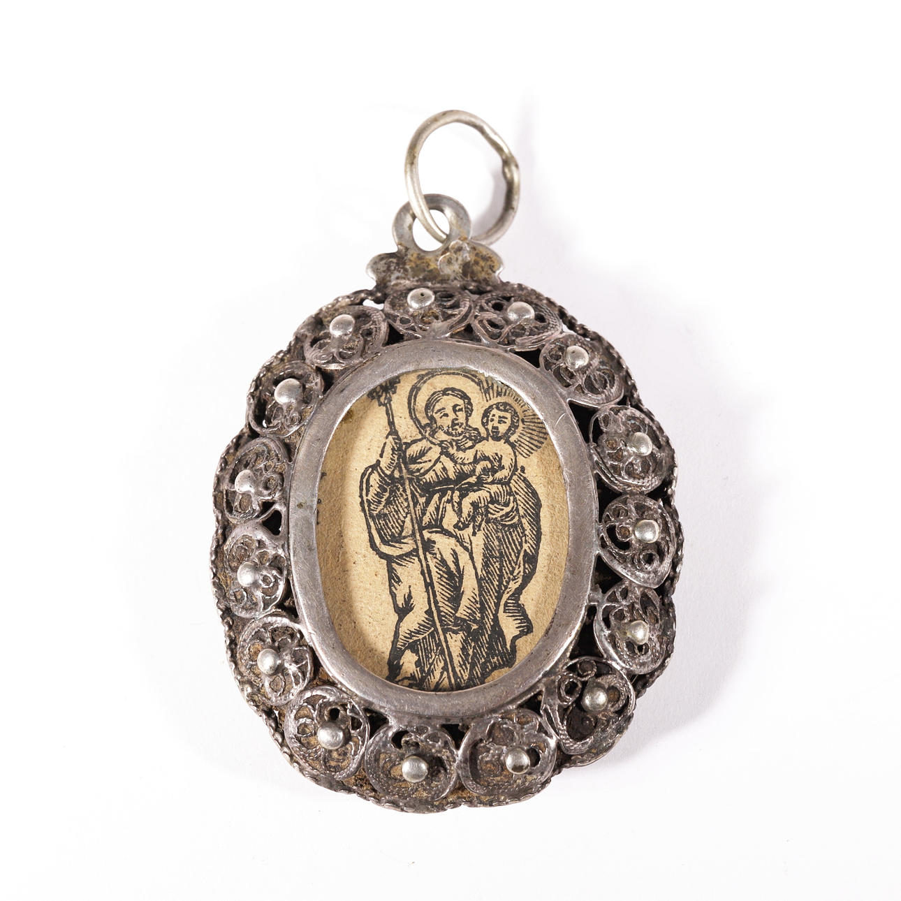 1700-TALETS GENOMBRUTNA SILVER RELIKVIE.