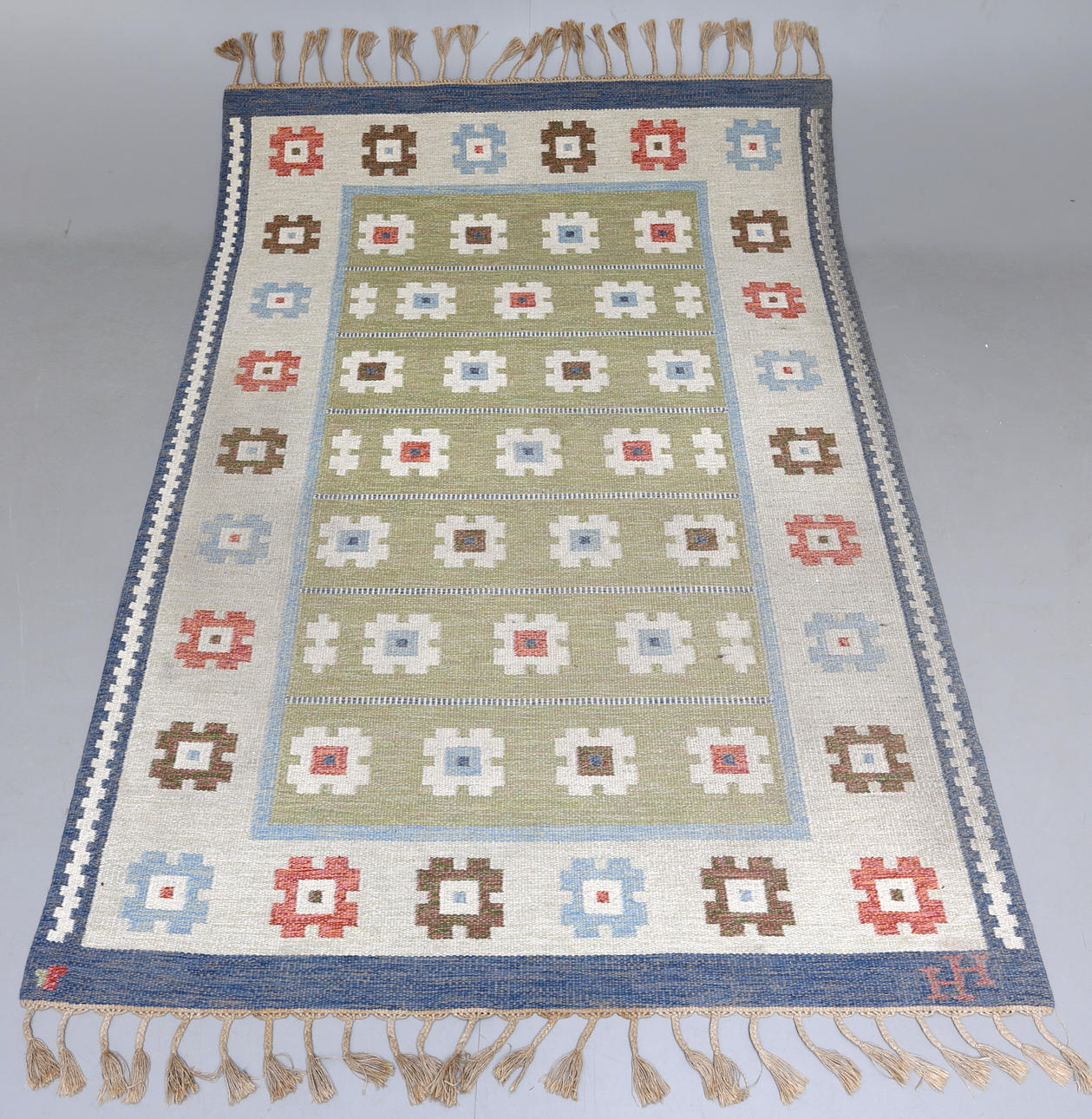 RÖLAKANSMATTA, 1900-tal, 247 x 169 cm, Helge Hamnert.