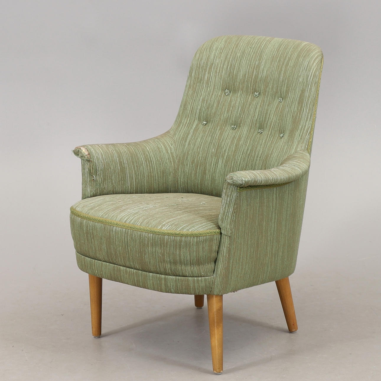 CARL MALMSTEN. Fåtölj, "Husmor". 1900-talets mitt.