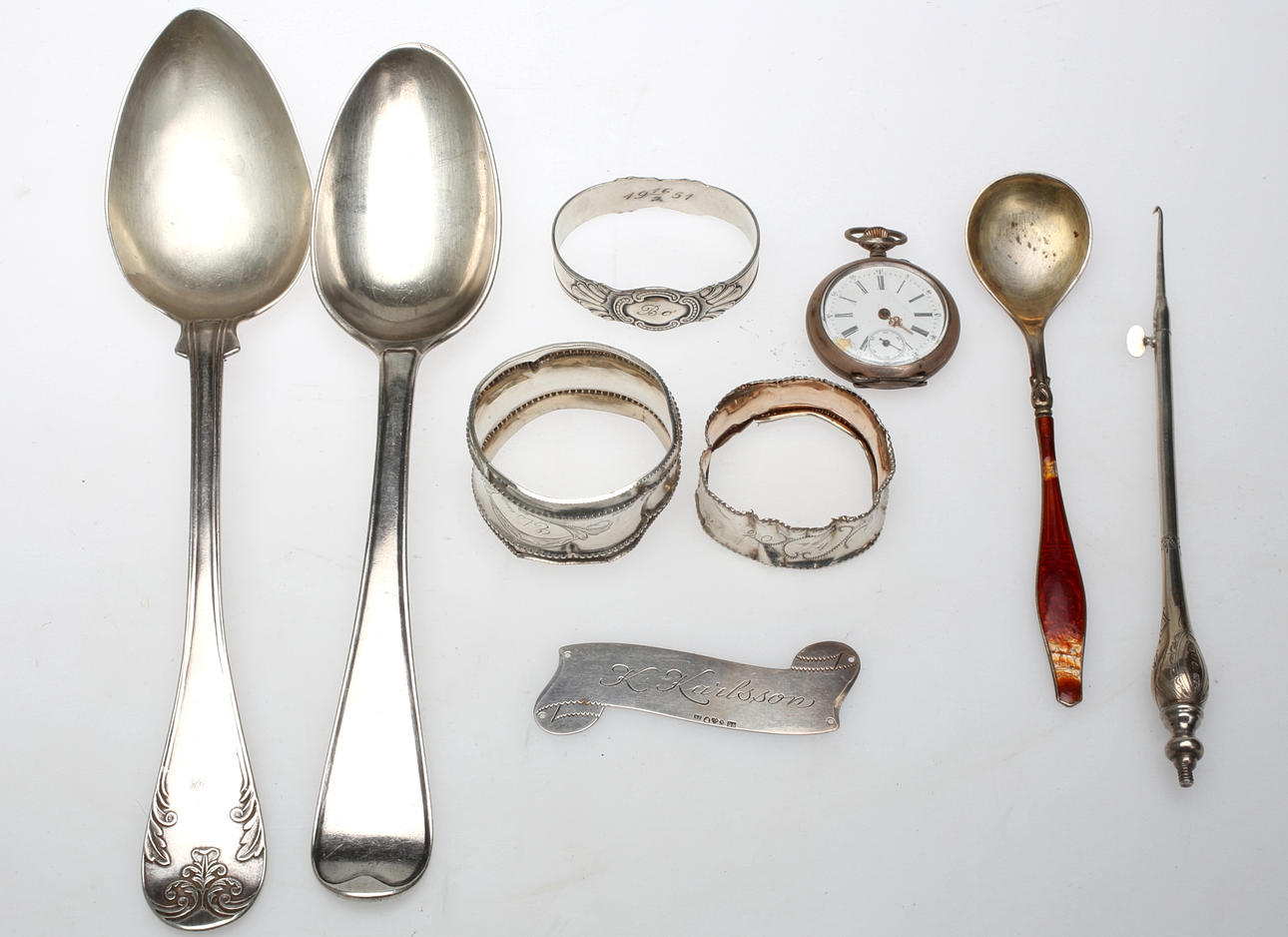 DIVERSE SILVERFÖREMÅL.