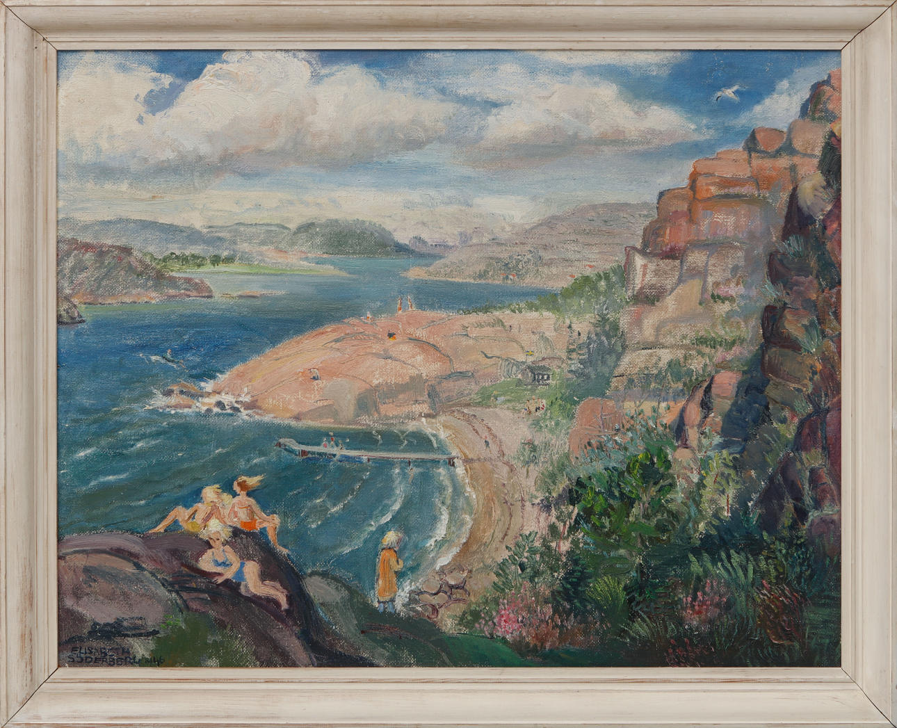 ELISABETH SÖDERBERG. oil on Board, signed.