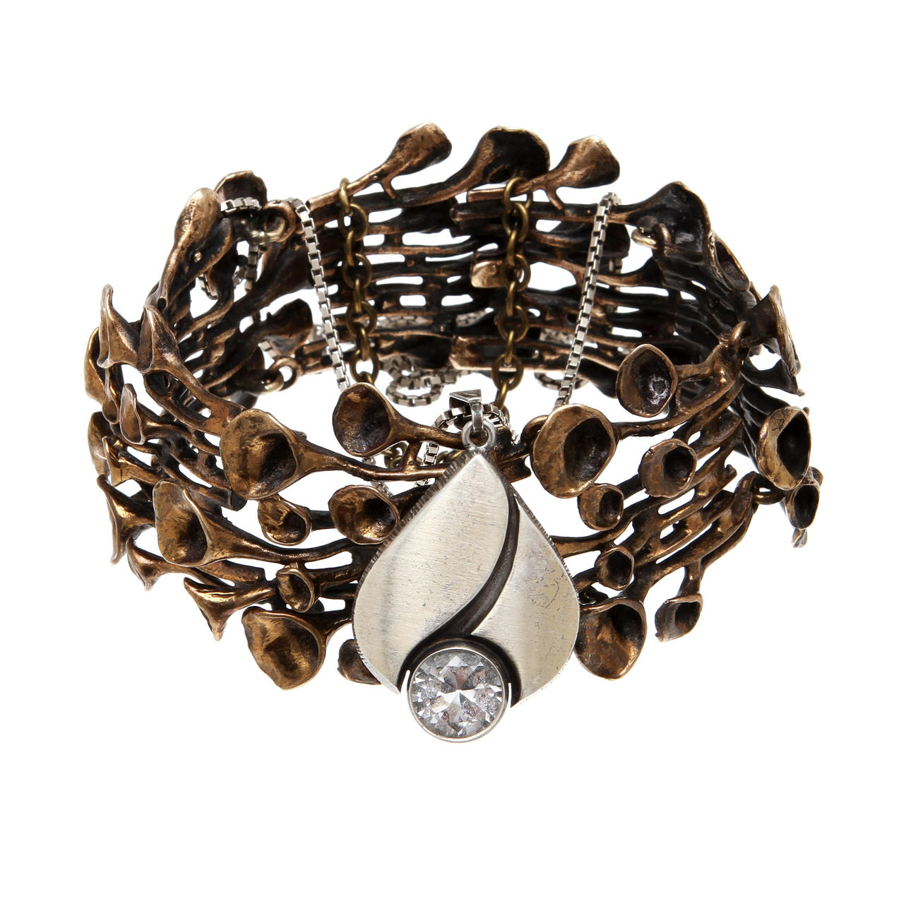 HALSSMYCKE, silver, Karl Laine, samt ARMLÄNK, brons Pentti Sarpaneva.